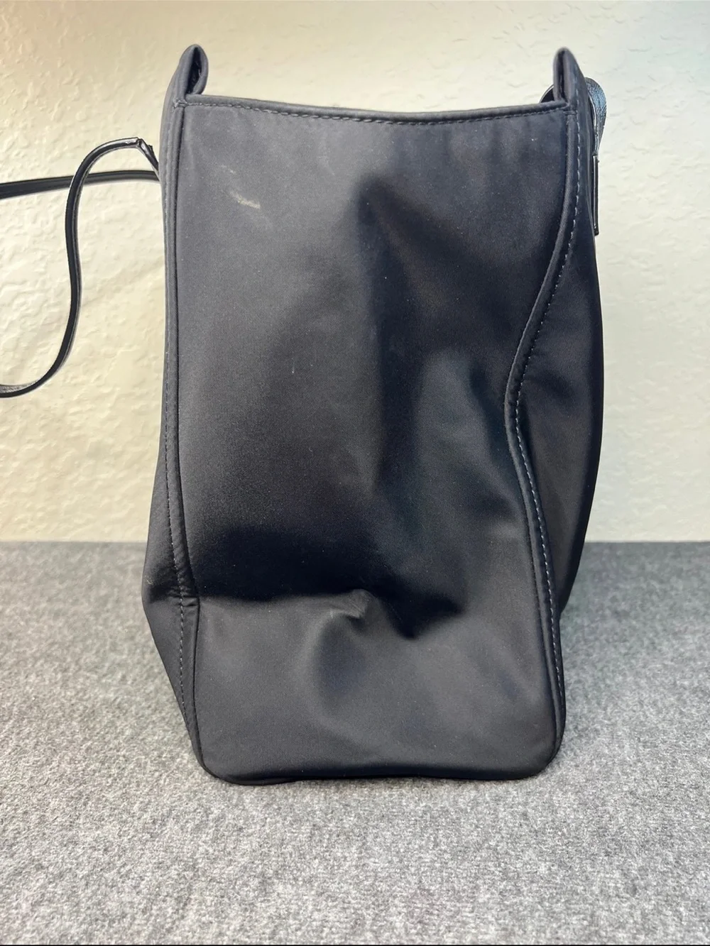 kate spade black nylon tote with top handles